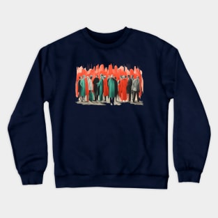 Street Conversations - Abstract Art - Modernist Elegance in Every Stroke! Crewneck Sweatshirt